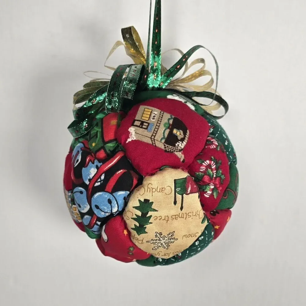 Handmade Quilted Patchwork Christmas Ornaments Country Farmhouse Cottagecore‎